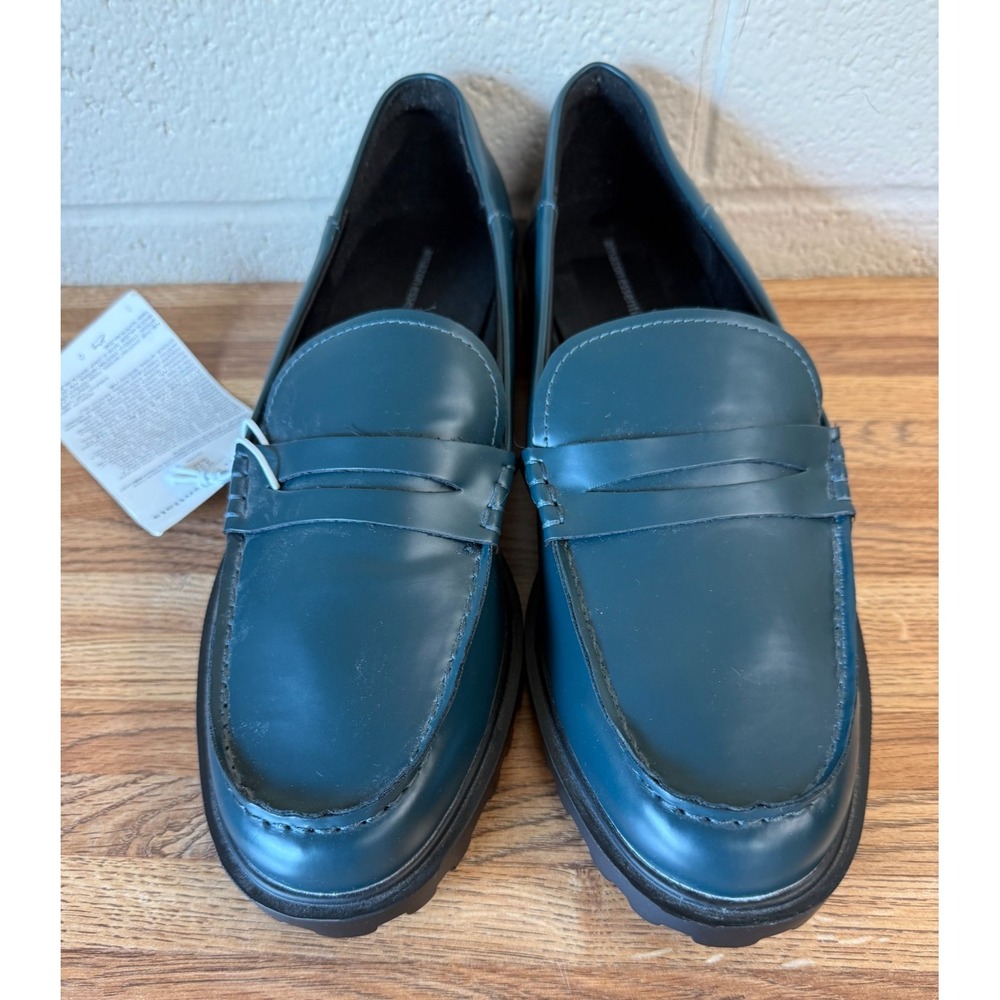 Amazon Essentials Valeria Penny Loafers Women's US 10.5 Green Lug Sole NWT
